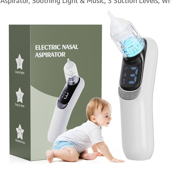 NEW! Nasal Aspirator Electric Hand Held Colorful Lights and Music Rechargeable - Picture 1 of 11